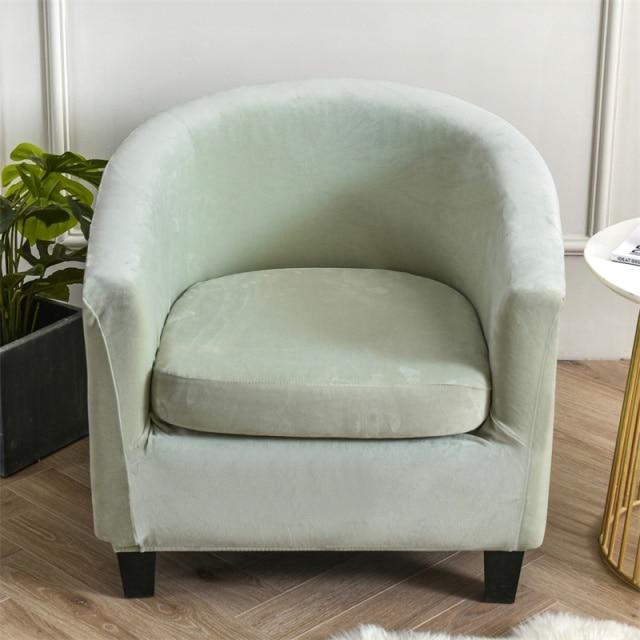 Housse Pour Fauteuil Cabriolet Vert Amande Velours