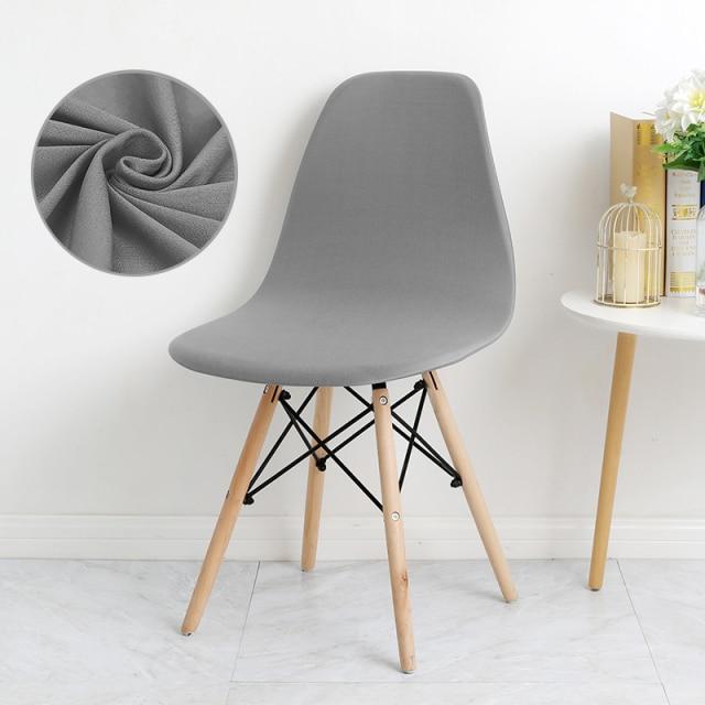 Housse de Chaise Scandinave Gris