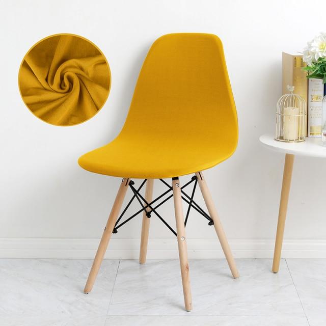 Housse de Chaise Scandinave Jaune