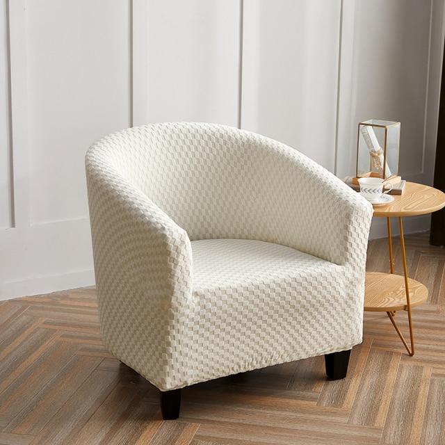 Housse de Fauteuil Cabriolet Damier Blanc Cassé