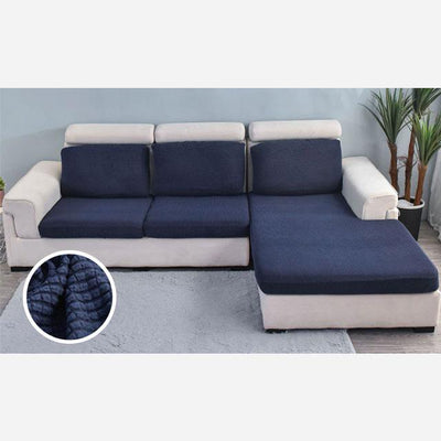 Housse Pour Coussin d'Assise de Canapé Bleu Marine