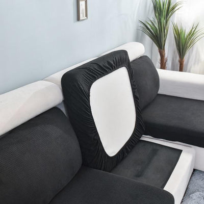 Housse Pour Coussin d'Assise de Canapé Noir