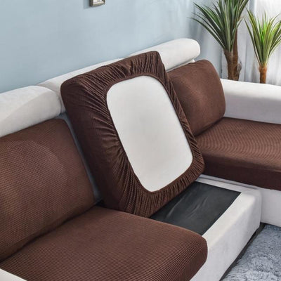 Housse Pour Coussin d'Assise de Canapé Marron