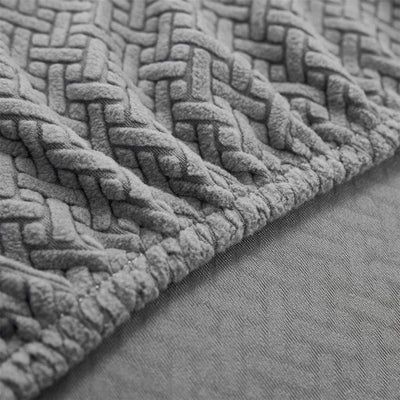 Housse de Canapé D'angle Jacquard Grise