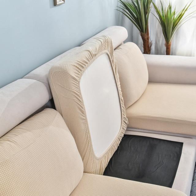 Housse Pour Coussin d'Assise de Canapé Beige