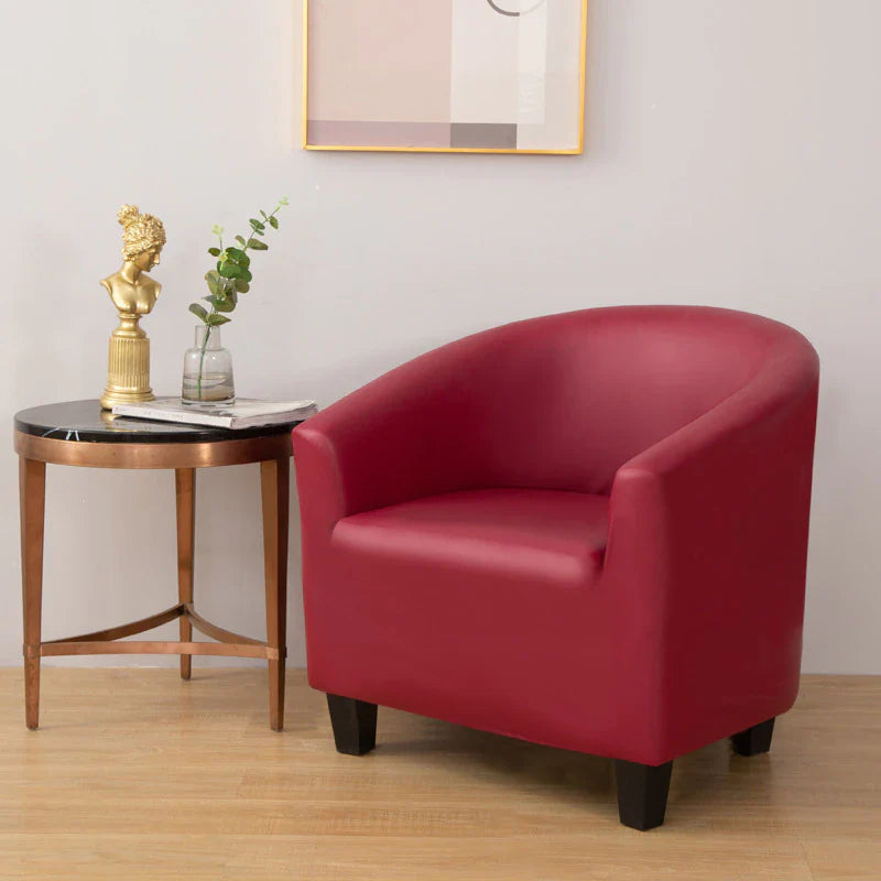 Housse de Fauteuil Cabriolet Pu Cuir Bordeaux