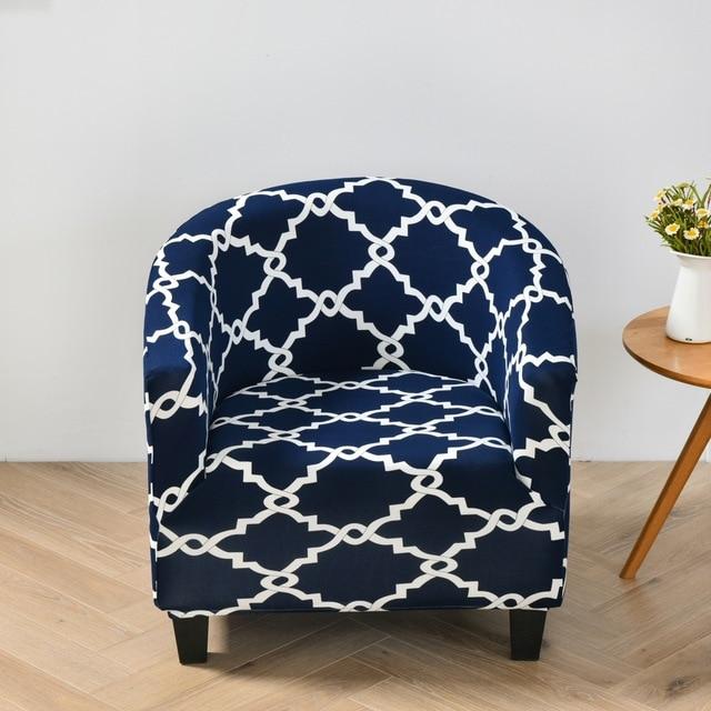 Housse Pour Fauteuil Cabriolet Mosaïque Bleu