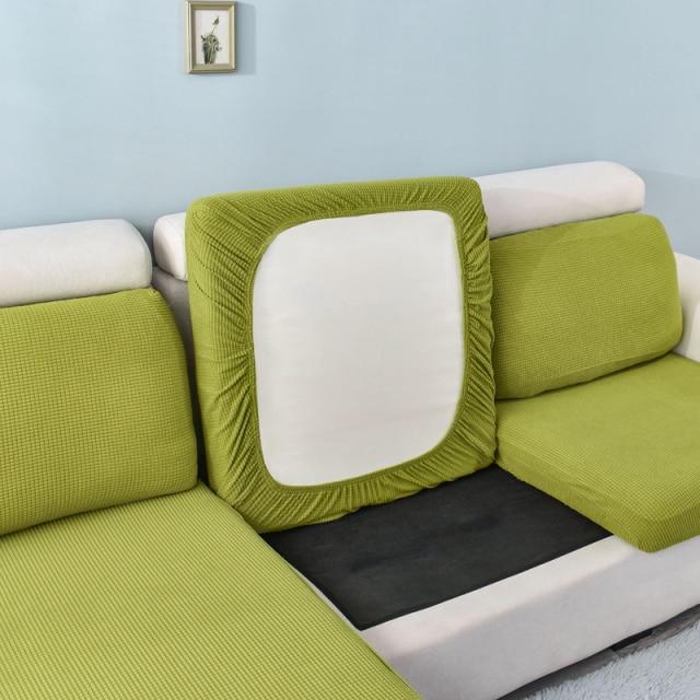 Housse Pour Coussin d'Assise de Canapé Vert Anis