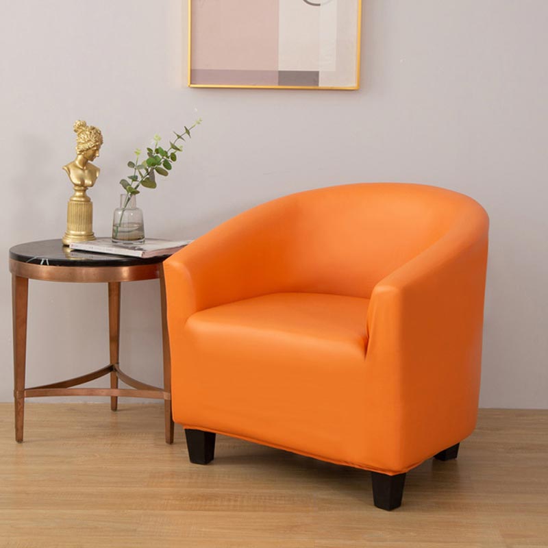 Housse de Fauteuil Cabriolet En Cuir PU Orange