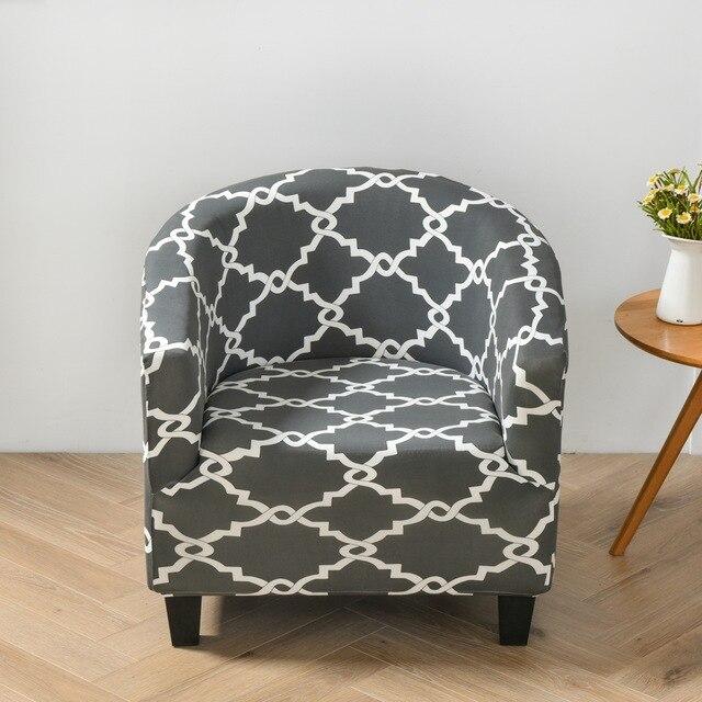 Housse Pour Fauteuil Cabriolet Mosaïque Gris Clair